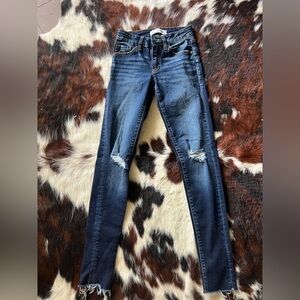 KanCan Dark Blue Distressed Kids Jeans